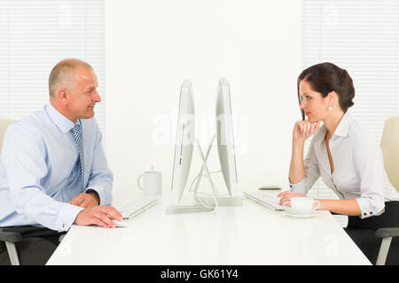 Donna capo ufficio Foto Stock