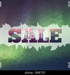 Triangolo astratto sfondo poligonale nel vettore. Banner colorati per sconti e la vendita di pubblicità. Vendita in vettore Illustrazione Vettoriale