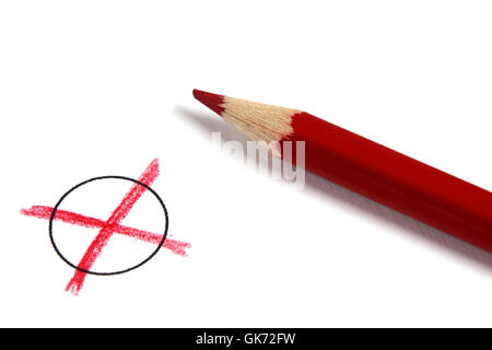 Vota il test Foto Stock