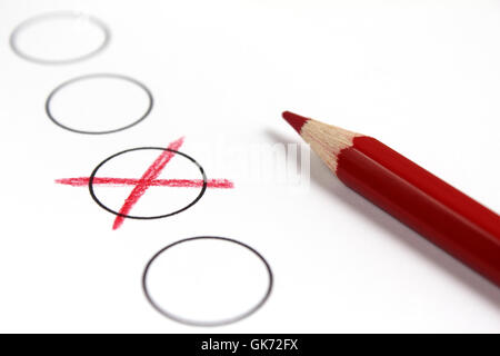 Vota il test Foto Stock