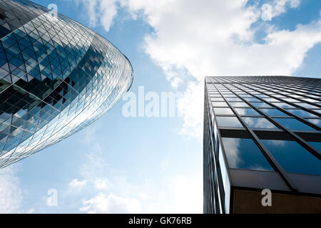 London gherkin blu Foto Stock