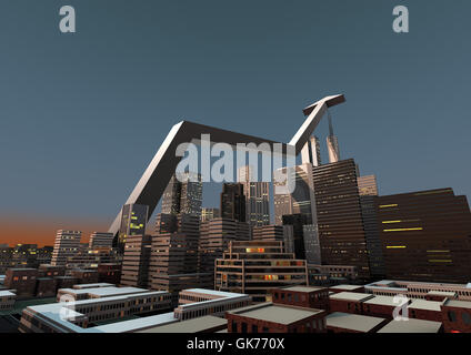 Città città stile di costruzione Foto Stock