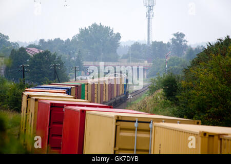 Locomotore ferroviario treno Foto Stock