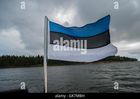 Isola di Aegna vicino a Tallinn, Estonia ospiterà la Presidenza europea nel 2017. Agosto 2016. Foto Stock