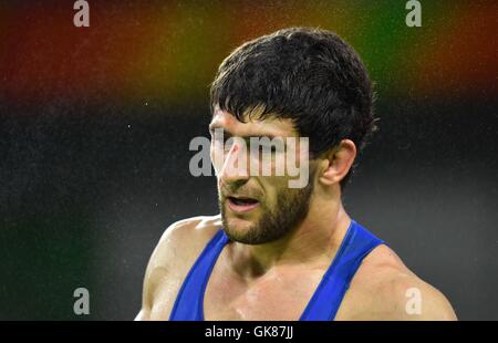 Rio de Janeiro, Brasile. 19 Agosto, 2016. Aniuar Geduev (RUS). Mens di wrestling. Carioca 3. Parco Olimpico. Rio de Janeiro. Il Brasile. 19/08/2016. Credito: Sport In immagini/Alamy Live News Foto Stock