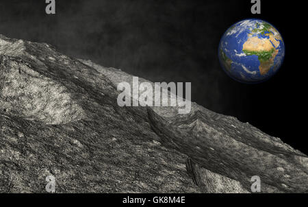 Globo blu lunare Foto Stock