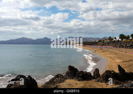 Puerto del carmen,lanzarote,Spagna,beach Foto Stock