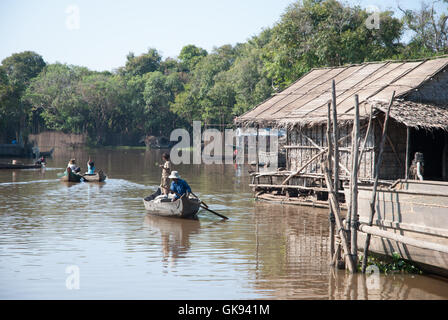 Villaggio di Kompong Phluk, Cambogia Foto Stock