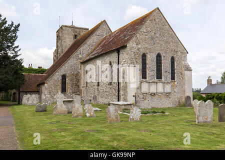 San Michele e Tutti gli Angeli Chiesa, Amberley Chiesa, Amberley, West Sussex Foto Stock