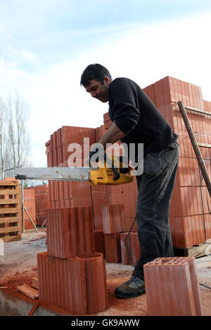 Mattone falegname falegnameria Foto Stock