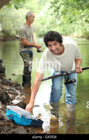 Angolo del pesce adulto Foto Stock