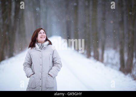 Donna inverno ritratto Foto Stock