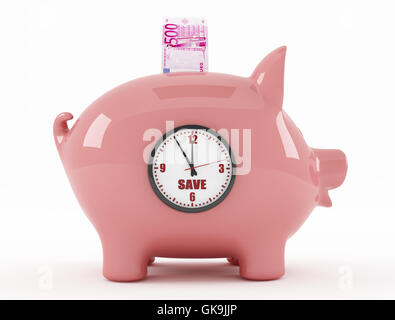 Data dell'orologio euro Foto Stock