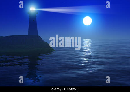 Costa di luna del fascio Foto Stock