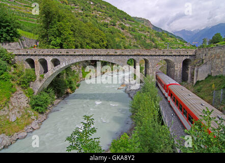 Locomotore ferroviario treno Foto Stock