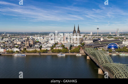 Lo skyline di Colonia - Colonia vista triangolo Foto Stock