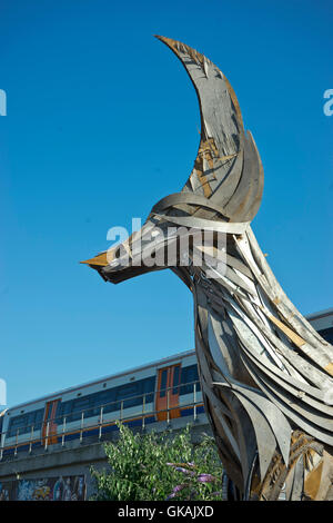 L'installazione di arte presso i nomadi giardini comunali spazio in Shoreditch, Brick Lane. London.UK Foto Stock