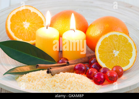 Arancio sale relax Foto Stock