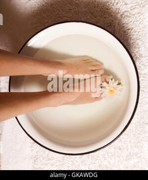 Salute della donna relax Foto Stock