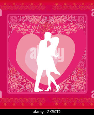 Cuori kiss valentine Foto Stock