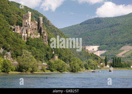 Burg reichenstein (Medio Reno) Foto Stock