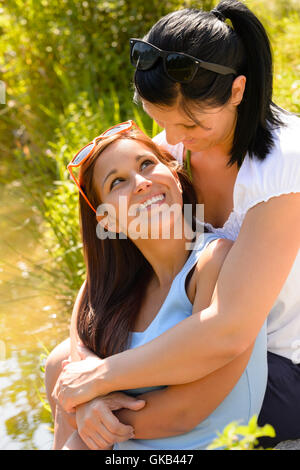 Donna madre teen Foto Stock