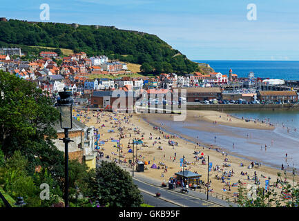 Spiaggia, South Bay, Scarborough, North Yorkshire, Inghilterra, Regno Unito Foto Stock