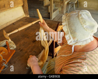 La filatura della lana, doppia Casa della penna, residenza, terra tra i laghi National Recreation Area, Dover, Tennessee, Stati Uniti d'America Foto Stock