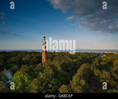 Antenna di un faro in Carolina del Nord Foto Stock