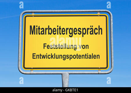 Colloquio di valutazione Foto Stock