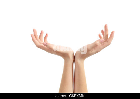 Alzi la mano Foto Stock