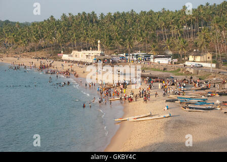 Kovalam Beach da Leela, Kovalam, India. Foto Stock