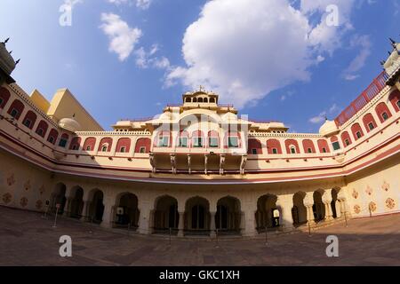 Chandra Mahal o Chandra Niwas, Palazzo della Città, Jaipur, Rajasthan, India, Asia Foto Stock