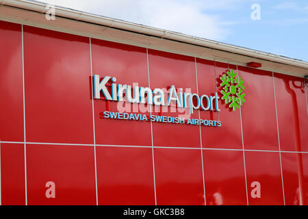Impressionen: Flughafen Kiruna, Lappland, Schweden. Foto Stock