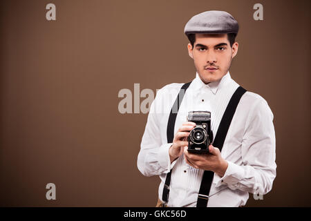 Guy calice di vetro Foto Stock