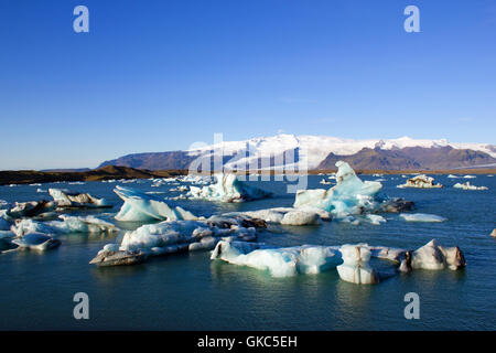 Jokuls¡rlon laguna glaciale in Islanda Foto Stock