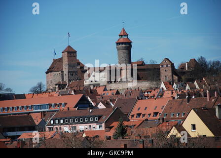 Il castello di Norimberga Foto Stock