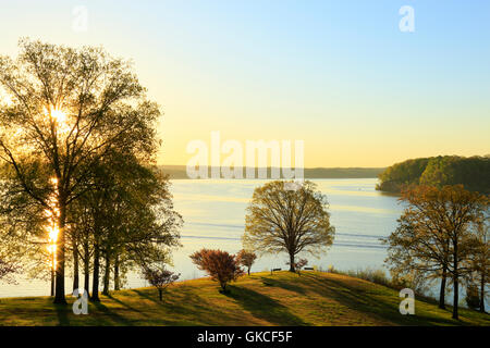 Sunrise, Hotel Lakeshore Kenlake membro Resort Park, Kentucky, Stati Uniti d'America Foto Stock