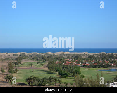 Campo da Golf, Maspolomas, Gran Canarie. Foto Stock