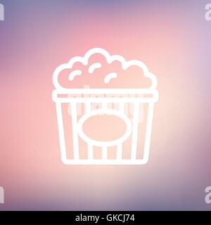 Il Popcorn thin line icona Illustrazione Vettoriale