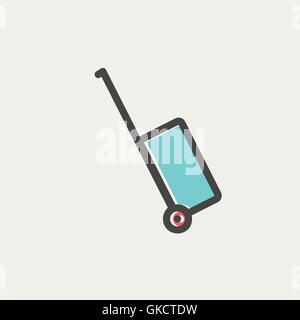 Portapacchi thin line icona Illustrazione Vettoriale