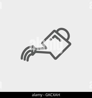 Annaffiatoio thin line icona Illustrazione Vettoriale