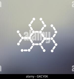 Molecola di DNA di una linea sottile icona Illustrazione Vettoriale