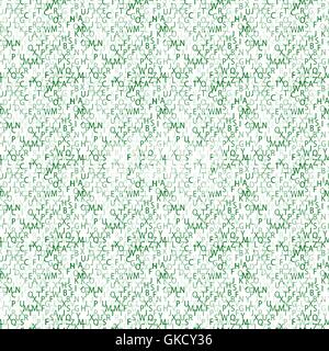 Sfondo di matrice con il verde dei simboli. Modello senza giunture. Vettore Illustrazione Vettoriale