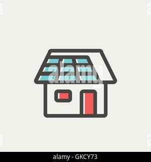 Casa thin line icona Illustrazione Vettoriale