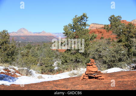 Red Rocks di Sedona, in Arizona in inverno Foto Stock