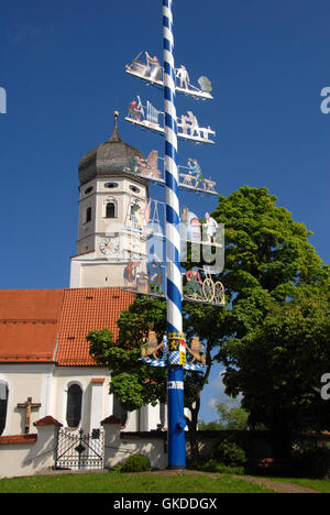 La chiesa in stile bavarese di costruzione Foto Stock