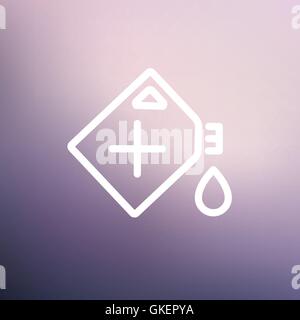 Contenitore di gas thin line icona Illustrazione Vettoriale