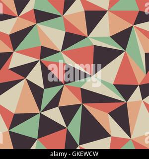 Triangolo astratto modello senza cuciture in colori retrò Illustrazione Vettoriale