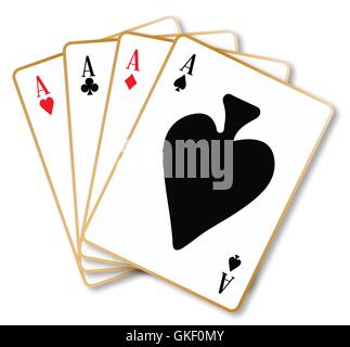 Quattro assi Illustrazione Vettoriale